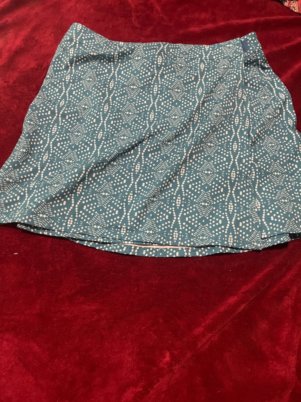 Blue Patterned Rip Skirt Hawaii